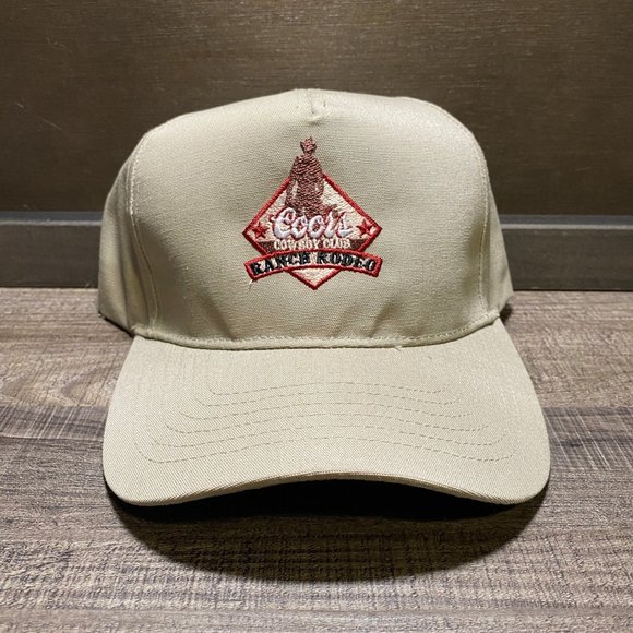 Coors Banquet Beer Cowboy Club Ranch Rodeo Midwest on Beige Snapback Hat - Picture 1 of 3